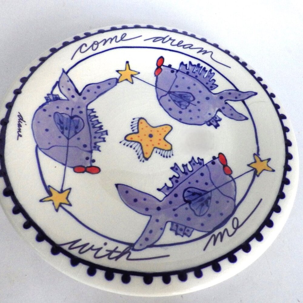 Diane Artware Plate/ Fish Theme/ Come Dream with Me